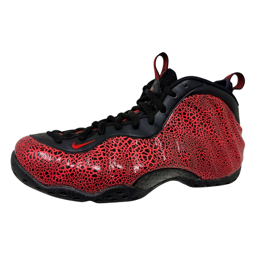 Nike Air Foamposite One Basketball Shoes Cracked Lava Black Red Sneakers Mens 10